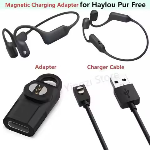 USB Magnetic Charging Adapter for Haylou PurFree Bone Conduction Headphones Charger Type-C for Haylo
