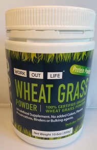 [USA]_Wheat Grass Organic Protein Powder By Work Out Life, 10.6 oz