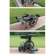 Wheelchair Elderly Foldable and Portable Small Disabled Portable Multi-Functional Trolley with Toilet for Elderly