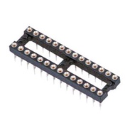IC & Component Socket, 24 Contacts, DIP Socket, 2.54 mm, 7.62 mm, Copper