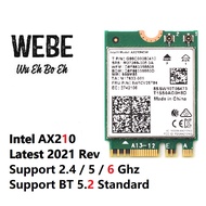 [SG Seller] Intel AX210 Latest Wifi 6E card 2.4Ghz 5Ghz 6Ghz A/G/N/AC/AX 802.11ac, 802.11ax AX210NGW