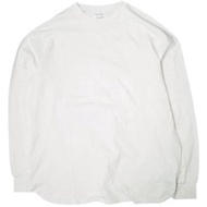 二手 Danke Schon PIGMENT 長袖 T 卹，顏料處理的超大長袖 T 卹，尺寸 20A-CSL042-DS，白色，均碼。