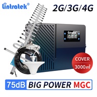 75dB High Gain Lintratek 2G 3G 4G Signal Booster LTE 800 900 1800 2100 2600 Cellular Amplifier Repea