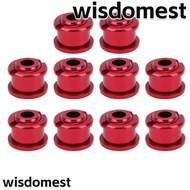 WISDOMEST 10Pcs Single Chainring Bolts, Single Speed Aluminum Alloy Chainring Bolts, Durable Lightwe