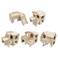 [Finevips1] Hamster House Cabin Hamster Hideout for Small Animals Gerbils Dwarf Hamster