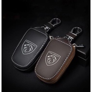 Leather Car Key Protection Shell Bag Car Key Case Car Keychain For Peugeot 206 308 307 207 208 3008 