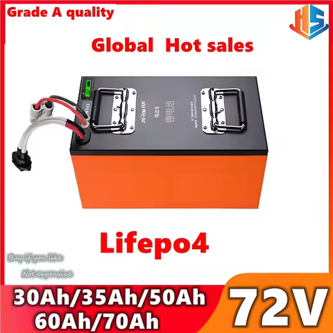 scooter EV 72V 50Ah 60AH 35AH 30Ah 70Ah Lifepo4 Battery with BMS 23S for Electric two 2 three 3 whee