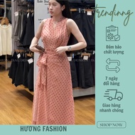 Huong fashion polka dot waist dress
