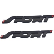 2Pcs 3D SPORT Premium Car Side Fender Rear Trunk Emblem Badge Decals for Universal Cars (Matt Black)