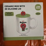 Line Friends Brown 熊大 杯連立體杯蓋 7-11