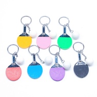 Table Tennis Keychains Mini Table Tennis Key Accessory Craft Gift Table Tennis Key Ring