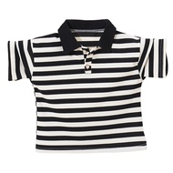 LJMOFA Boys Polo Shirt Summer Short Sleeved 2025 New Small And Medium-sized Childrens Lapel Boys Sum