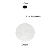 Đèn Trần Thả Wabi-Sabi Thẩm Mỹ Đèn Lồng Giấy Mặt Dây Chuyền Đèn Chùm Tối Giản Đèn Treo Nhật Bản Nogu