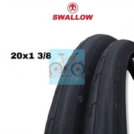 Ban Luar Sepeda Ukuran 20 x 1 3/8 (451) Swallow Deli Tire Balap Lipat Minion Hitam | High Quality