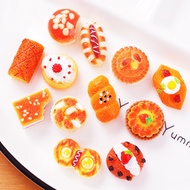 Simulated baking cake DIY accessories hair accessories baking cream cake resin hot dog bread flat ac