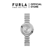 FURLA ICON SHAPE Silver Tone Case Silver Dial Watch