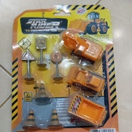 1 complete set of construction motif toy cars