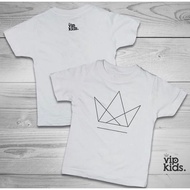 Origami Crown, Baju Budak Lelaki Perempuan, Cotton selesa XS-L