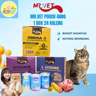 Mr. Vet Wetfood Can 400g 1 Box 24pcs - Wet Food VITAMIN, LYSINE, OMEGA 3 Cat Pouch