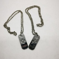 Ready Stock - Unisex Steel Chain And Pendant 4 Leaf Design Jewellery