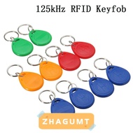 ZHAGUMT366HT 10pcs Color Random 125khz TK4100 RFID Key Fob Useful Plastic Professional Waterproof