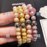 新款 香奈兒Chanel字母雙C珍珠四個顏 認準hkpowerbuy. 飾品 送禮 手鏈 耳釘 項鏈 頸鏈 情人節 禮物