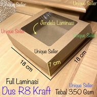 [Isi10] Dus Nasi KRAFT 16x16x7 18x18x7 20x20x7 22x22x7 Jendela Full Laminasi 350 Gram / Dus Bos Kota