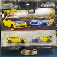 HONDA Hot Wheels Premium Two Pack - ‘99 Civic Type R (EK9) & Civic Type R SpoonHONDA - Japan Sticker
