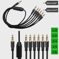 3.5mm Splitter Headphone Jack Audio Cable 3.5mm Cable 1 Male to 2/3/4/5/6 male AUX Cable Splitter Adapter For Computer Headset