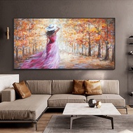 Abstract Art Landscape and Woman Canvas Art Painting Decoration