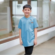 HIJAU FAAZ KIDS - CLOTHES koko KURTA COUPLE FATHER BOY PLAIN POCKET POCKET BOYS AGE 1 2 3 4 5 6 7 8 