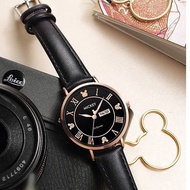 Original Disney Watch ZGO Watch Black Leather Date Watch Water Resistant
