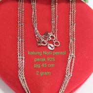 Kalung Jedar Perak 925 Sepuh emas putih
