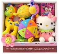 黃色小兵.Hello Kitty嬰兒玩具禮盒/彌月禮盒/音樂禮盒