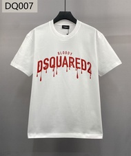 Áo Thun Nam Tay Ngắn Dsquared2 2025 D2 Thời Trang Mùa Hè Thường Ngày in Chữ Cổ Tròn Cotton Rộng Rãi