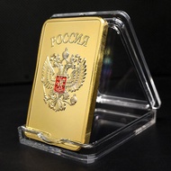 Soviet CCCP Double-headed Eagle Gold Bar Gold Nugget Medal Russian Souvenirs Foreign Coins Coins Cra