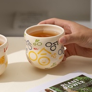 Chinese Style Cute Hahahaha Ceramic Hand Cup Gourd Cup New Year Cup Coffee Latte Cup Fortune Cup Gif