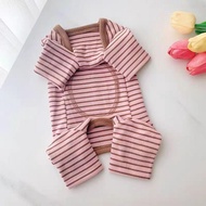 Long Sleeves Four-Legged Dog Pajamas Elastic Soft Dog Jumpsuit Pet Sleepwear Belly Hugging Dog Home 