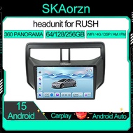 SKAorzn 9นิ้วสำหรับ Toyota Rush 2018-2025 Android15 32 64 64 128 GB 4G LTE Carplay IPS 2K QLED คำสั่