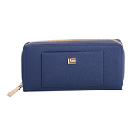 Guy Laroche กระเป๋าสตางค์แบบยาว ซิปรอบ รุ่น MILDLY - สีกรมท่า