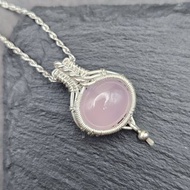 紫玉髓 銀線吊墜 金屬繞線