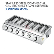 Small 6 Burners Stainless Steel Commercial Gas BBQ Grill Stove Infrared Burner Cooker