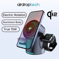 AIRDROPTECH 20W Qi2 Wireless Charger Stand 3 in 1 Charging station for iphone iwatch airpods