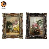 [prettyia] Resin Photo Frame 5x7 Desktop and Wall Hanging Carved Oil Painting Frame