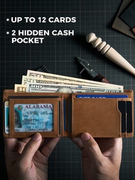 New store openingRetro Minimalist Men AirTag Wallet RFID Wallet Multi Card Holder For Apple AirTag20