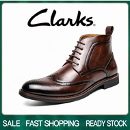 TOP☆Clarks_รองเท้าผู้ชาย รุ่น สีดำ รองเท้าหนังแท้ รองเท้าทางการ รองเท้าแบบสวม รองเท้าแต่งงาน รองเท้าหนังผู้ชาย