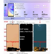 V21 Vivo OLED ขนาด6.44นิ้ว V21e แผงหน้าจอทัชสกรีนจอแสดงผล LCD แบบสัมผัสหน้าจอ4G 5G