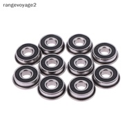 [rangevoyage2] 10Pcs F695-2RS Stainless Steel Bearing Flanged Miniature Deep Groove Ball Bearings F6