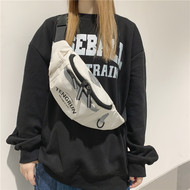 สะท้อนแสง Messenger กระเป๋า INS Tide แบรนด์กีฬารุ่นกระเป๋าสะพายไหล่ผ้าใบผู้หญิงกระเป๋าหน้าอกกระเป๋าเอว  Reflective crossbody bag ins fashion brand sports lightweight single shoulder backpack simple canvas breast Fanny pack Gray