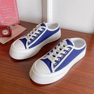 SM WOMENS HALF CANVAS SNEAKER TAPAK TINGGI CASUAL LAZY SHOES KASUT PEREMPUAN READY STOCK